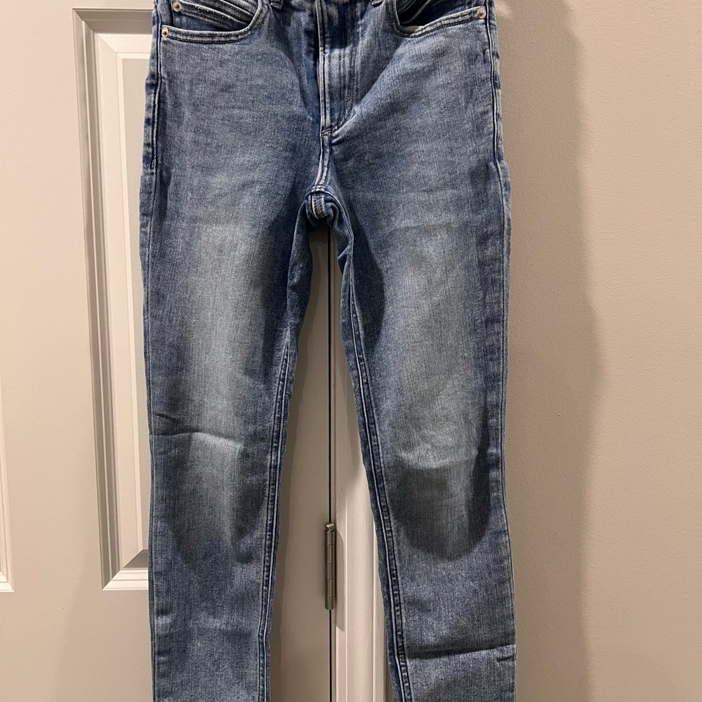 Express Blue Ankle & Cropped Jeans